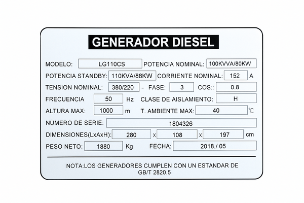 Grupo Electrógeno Generador Leega 110kva Insonorizado - Imagen 2