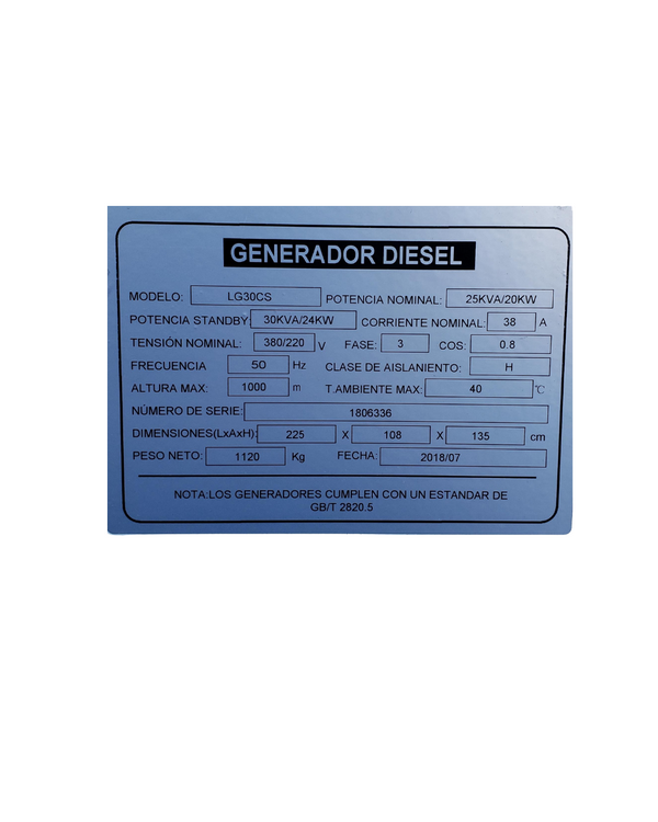 Grupo Electrógeno Generador Leega 30kva Insonorizado - Imagen 2